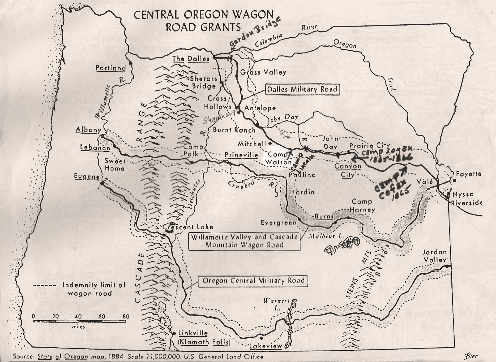 Central Oregon Wagon Road Grants